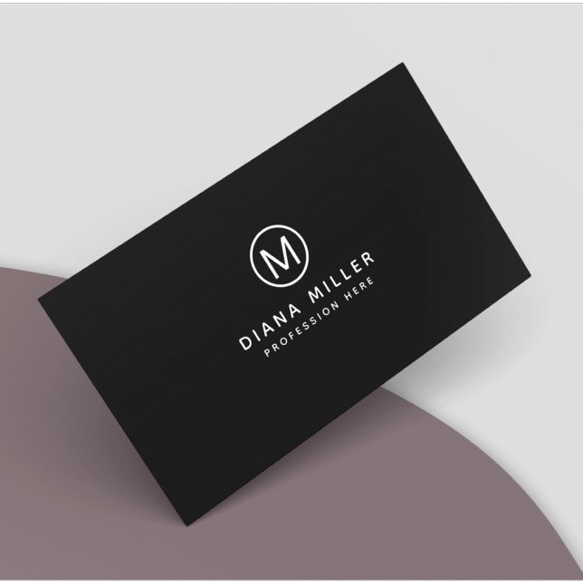 Simple Basic Black Business Card (Creator Uploaded)