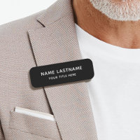 Simple Basic Black Title Safety Pin Magnetic