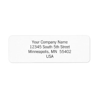 Simple & Basic Custom Return Address Labels