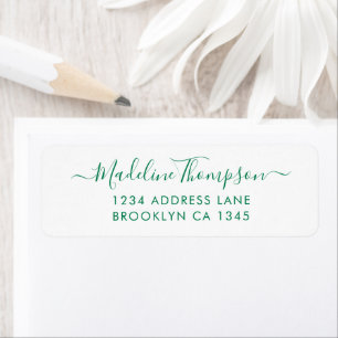 Simple Basic Green Elegant Script Girly Chic
