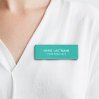 Simple Basic Minimal Turquoise White Modern Title