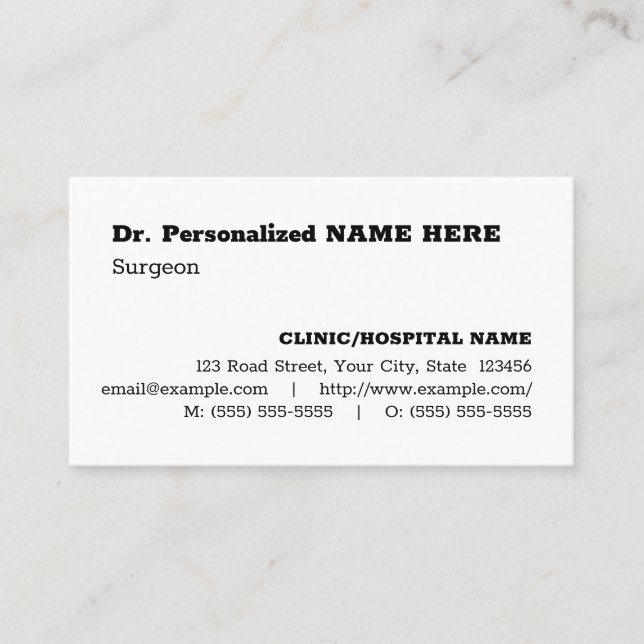 Simple, Basic & Minimalist Business Card (Front)