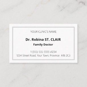 Simple, Basic & Plain Business Card