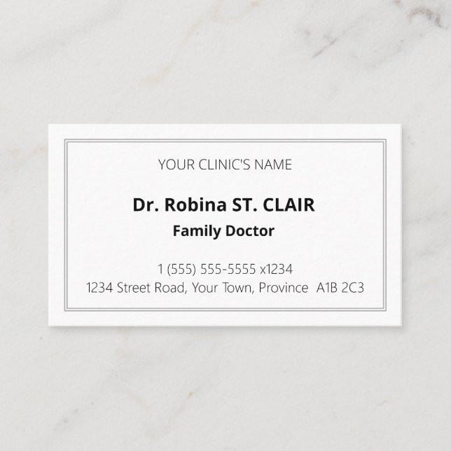 Simple, Basic & Plain Business Card (Front)