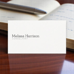 Simple & Basic Professional White Business Card