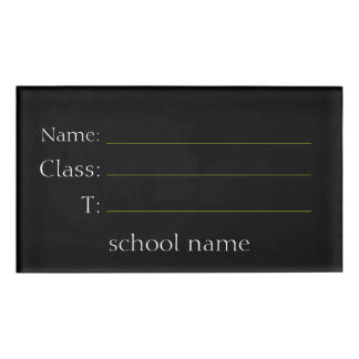 simple basic student ID Name Tag