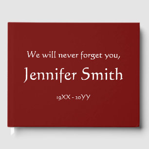 Simple, Basic Sympathy Guestbook