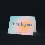Simple Bat Mitzvah Celestial Blue Personalized Thank You Card<br><div class="desc">Personalized Simple Bold Typography Celestial Pastel Blue Modern Thank You Card</div>