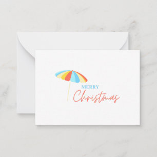 Simple Beach Themed Christmas Greeting Card
