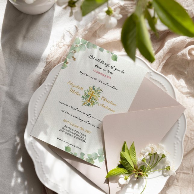 Simple Beautiful Christian Wedding  Invitation (Creator Uploaded)