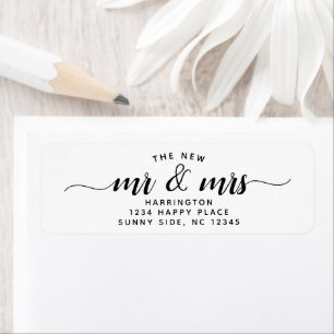Simple Beautiful Le nouveau M & Mme Mariage Script