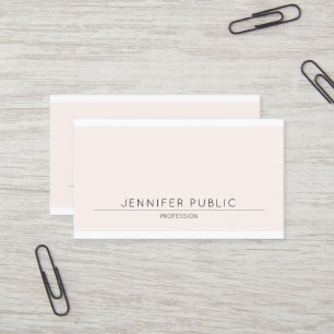 Simple Beautiful Modern Elegant Colour Plain Business Card