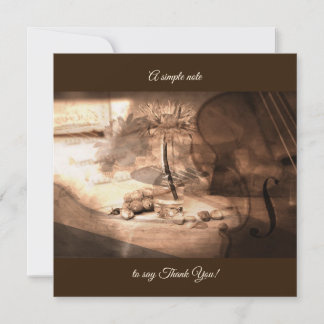 Simple beautiful Thank you note Card