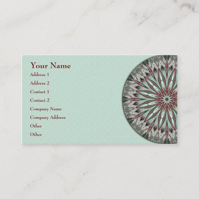 Simple Beauty Mandala - Carte de visite (Devant)