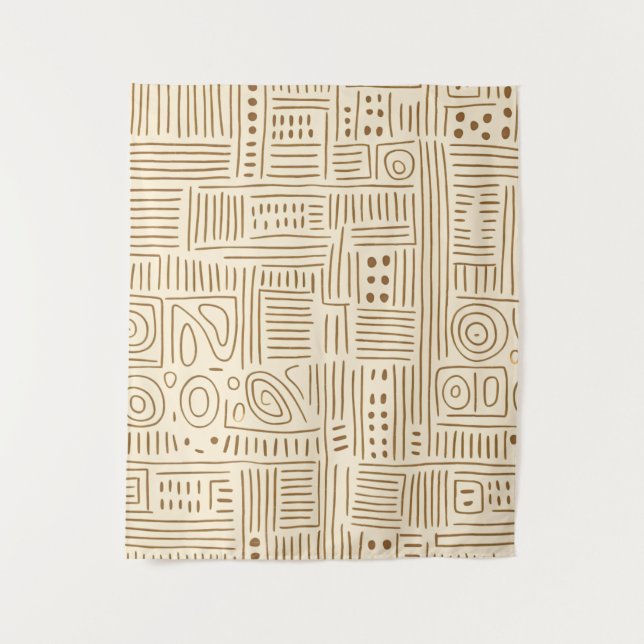 Simple Beige Japandi Tapestry (Front)