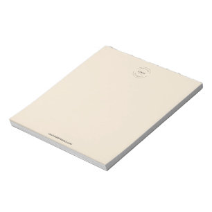 Simple Beige Logo and website Promo Business  Notepad