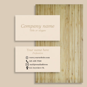 Simple beige minimalist Business Card