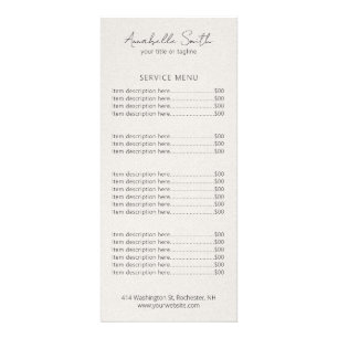 Simple Beige Minimalist Modern Elegant Rack Card