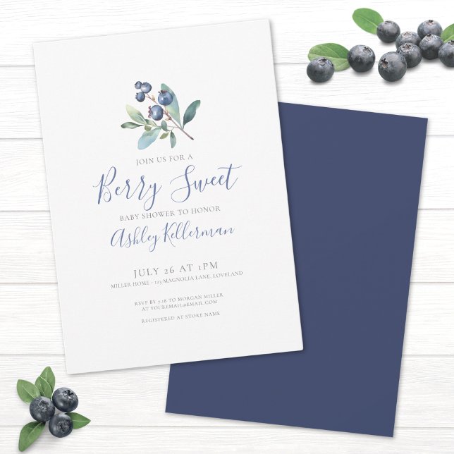 Simple Berry Sweet Baby Shower Invitation (Berry Sweet Baby Shower Invitation)