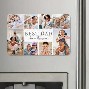 Simple Best Dad Collage Magnet