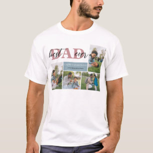 Simple Best Dad Ever Fathers Day Dad 4 photo T-Shi T-Shirt