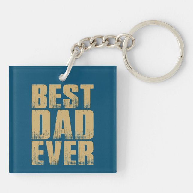 Simple Best Dad Ever Father's Day | Keychain (Back)