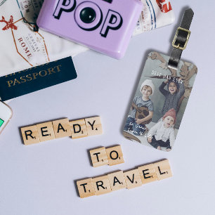 Simple Best Dad Ever Photo Luggage Tag