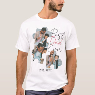 Simple Best Dad Ever Simple Photo Fathers Day  T-Shirt