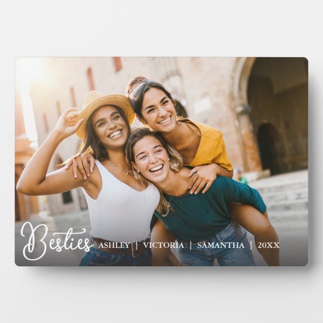 Simple Best Friends Forever Friendship  Plaque (Front)