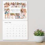 Simple Best Friends Photo Collage Calendar<br><div class="desc">Personalized "Besties" Photo Calendar. Celebrate your friendship all year long with this custom calendar made just for best friends. The cover and each month feature the same clean and simple layout, keeping the focus on your favourite photos and shared memories. The centre of the front cover reads “Besties” in bold,...</div>