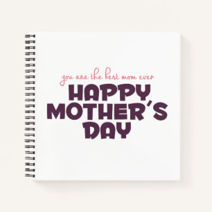 Simple Best Mom Ever Mother's Day   Guestbook Notebook