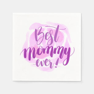 Simple Best Mom Ever Mother's Day Napkin