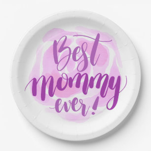Simple Best Mom Ever Mother's Day   Paper Plate