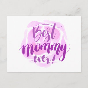 Simple Best Mom Ever Mother's Day   Postcard