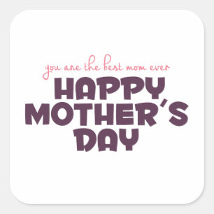 Simple Best Mom Ever Mother's Day Sticker Seal