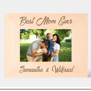 Simple Best mom ever Name Custom Wood Frames