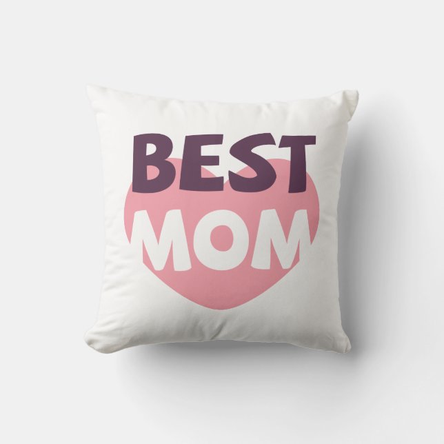 Simple Best Mom Mother's Day | Throw Pillow (Front)