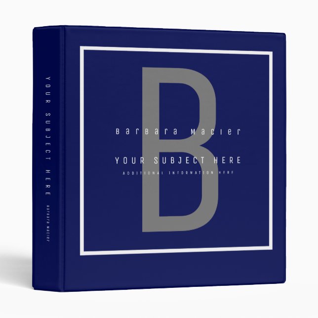 Simple Best Multi-Functional Blue Binder (Front/Spine)