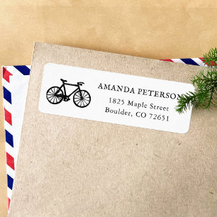 Simple Bicycle Cyclisme Motif Adresse de retour