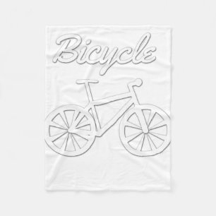 Simple Bicycle Design Fleece Blanket