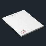 Simple Bicycle with Flowers Personalized Cyclist  Notepad<br><div class="desc">Simple Bicycle with Flowers Personalized Cyclist Notepad</div>