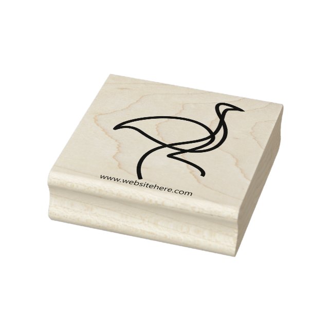 Simple Bird Art Flamingo Rubber Stamp (Stamp)