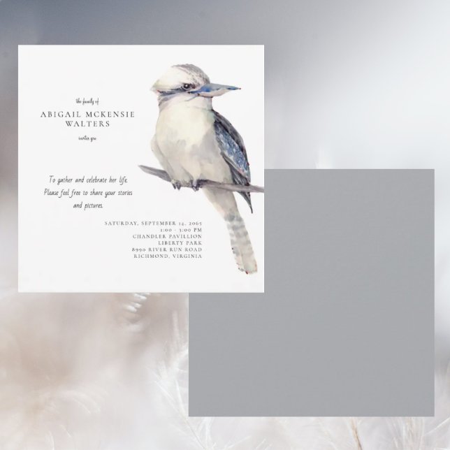 Simple Bird Celebration of Life  Invitation (Creator Uploaded)