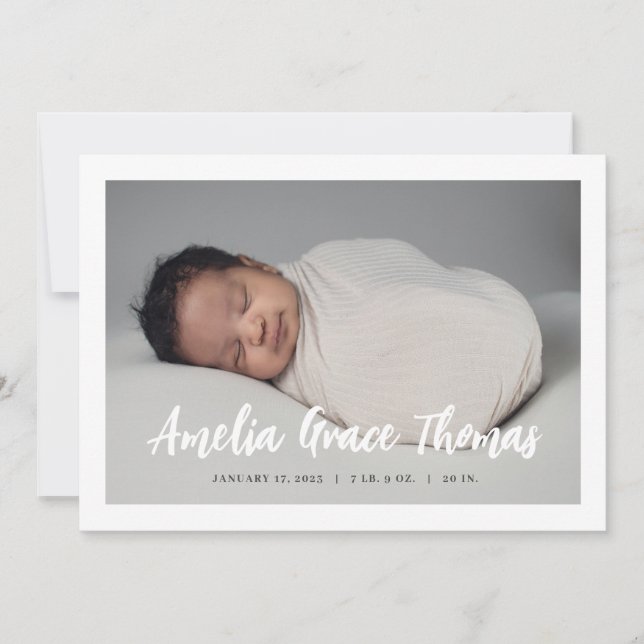 Simple Birth Announcement (Front)
