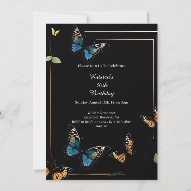 Simple Birthday Invitation (Front)