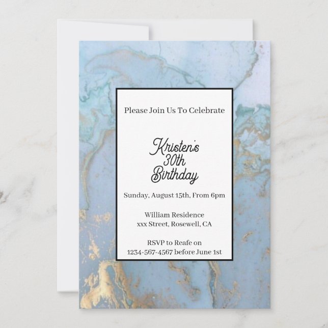 Simple Birthday Invitation (Front)