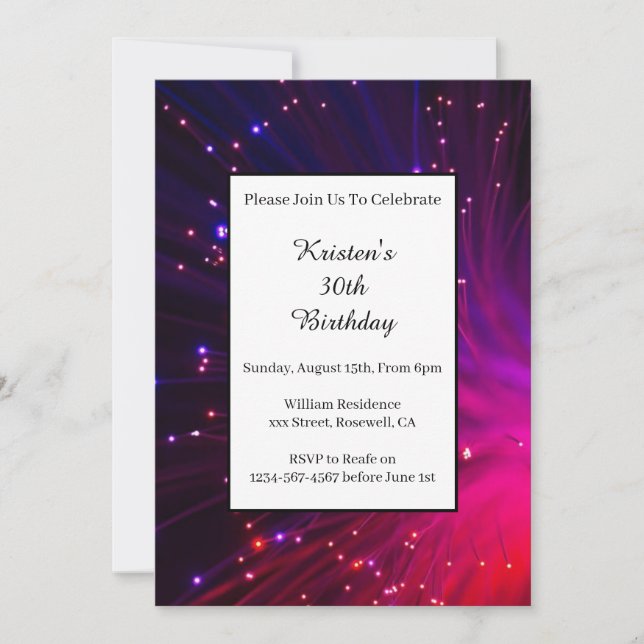 Simple Birthday Invitation (Front)