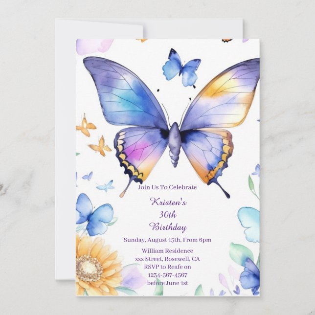 Simple Birthday Invitation (Front)