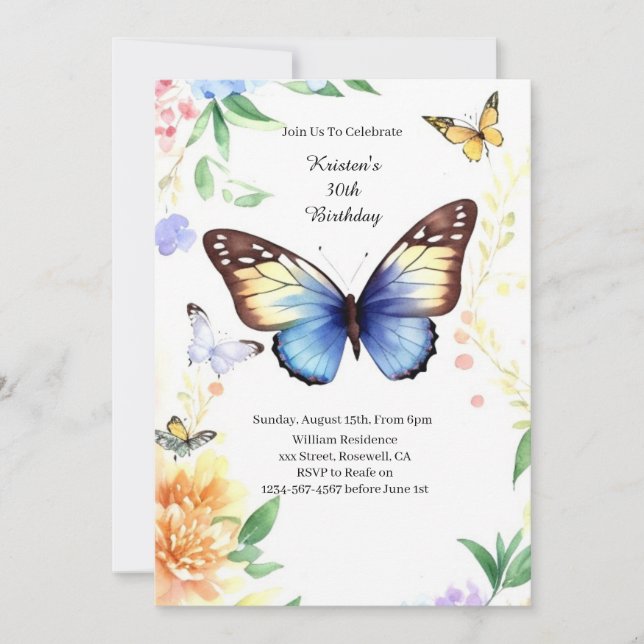 Simple Birthday Invitation (Front)