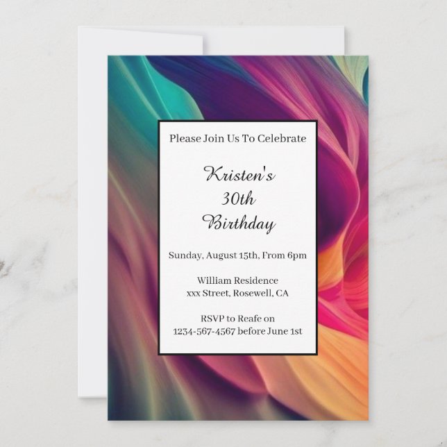 Simple Birthday Invitation (Front)